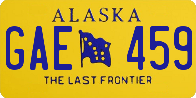 AK license plate GAE459