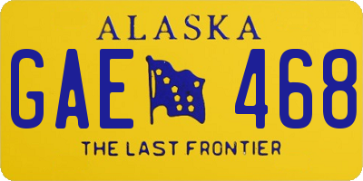 AK license plate GAE468