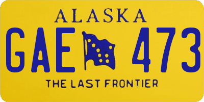 AK license plate GAE473