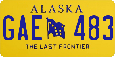 AK license plate GAE483