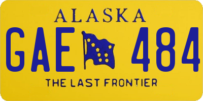 AK license plate GAE484