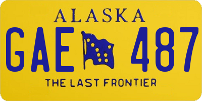 AK license plate GAE487