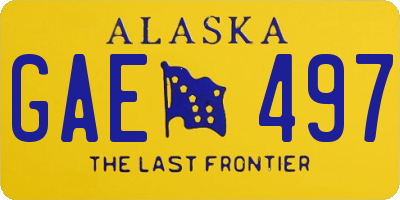 AK license plate GAE497