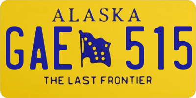 AK license plate GAE515