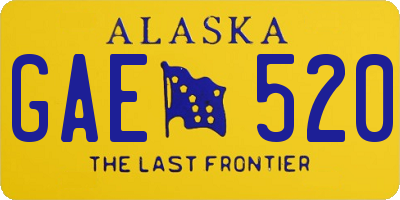 AK license plate GAE520
