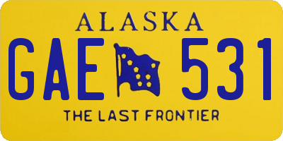AK license plate GAE531