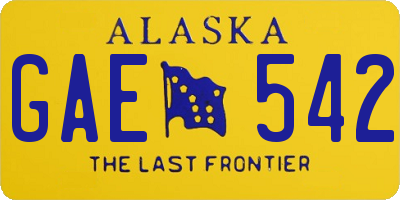 AK license plate GAE542