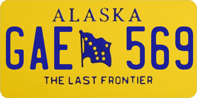 AK license plate GAE569