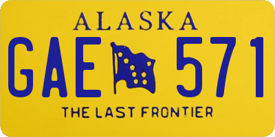 AK license plate GAE571