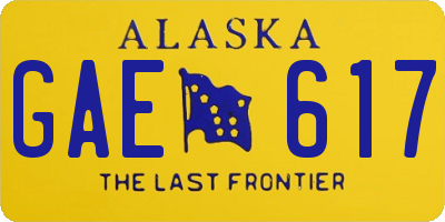 AK license plate GAE617