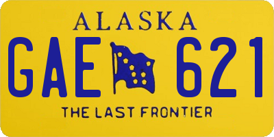 AK license plate GAE621