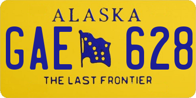 AK license plate GAE628
