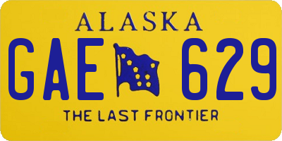 AK license plate GAE629