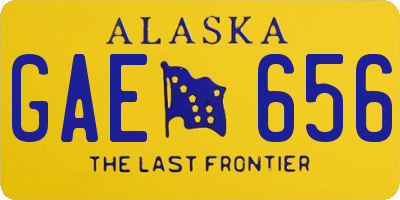 AK license plate GAE656