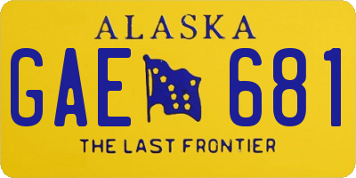 AK license plate GAE681