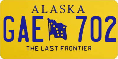 AK license plate GAE702