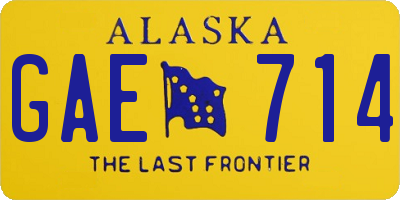 AK license plate GAE714