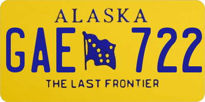 AK license plate GAE722