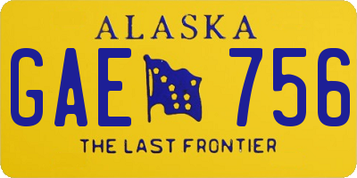 AK license plate GAE756