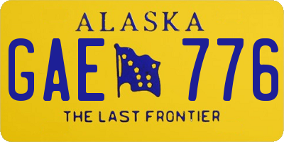 AK license plate GAE776