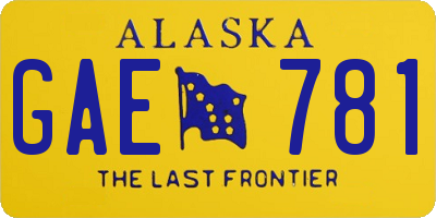 AK license plate GAE781