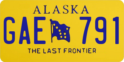 AK license plate GAE791