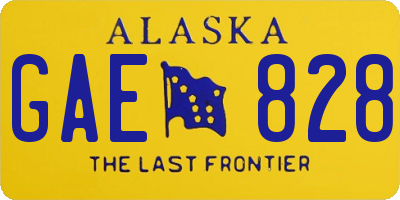 AK license plate GAE828