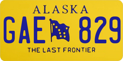 AK license plate GAE829