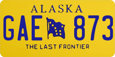 AK license plate GAE873