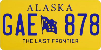 AK license plate GAE878