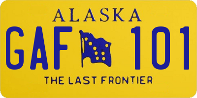 AK license plate GAF101