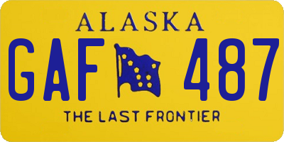AK license plate GAF487