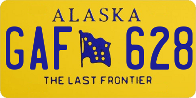 AK license plate GAF628