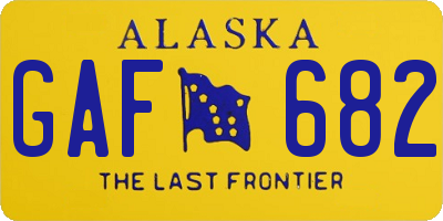 AK license plate GAF682
