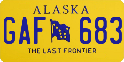 AK license plate GAF683
