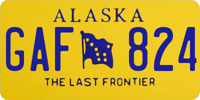 AK license plate GAF824
