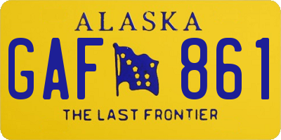 AK license plate GAF861