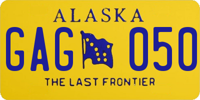AK license plate GAG050