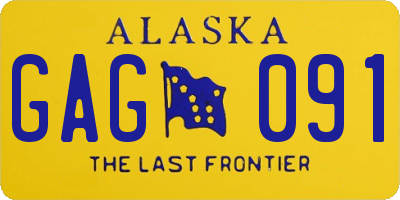 AK license plate GAG091