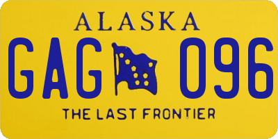 AK license plate GAG096
