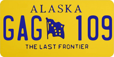 AK license plate GAG109