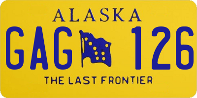 AK license plate GAG126