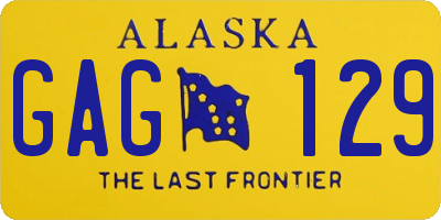 AK license plate GAG129