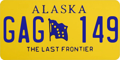 AK license plate GAG149