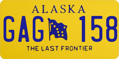 AK license plate GAG158