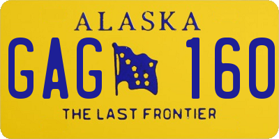 AK license plate GAG160