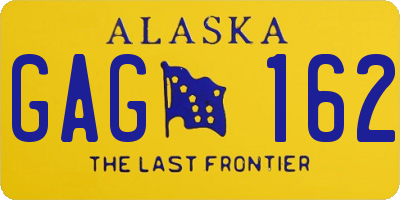AK license plate GAG162