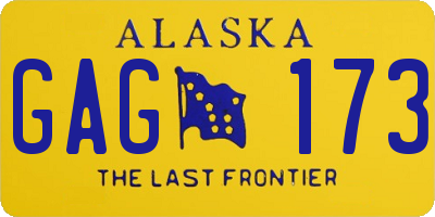 AK license plate GAG173