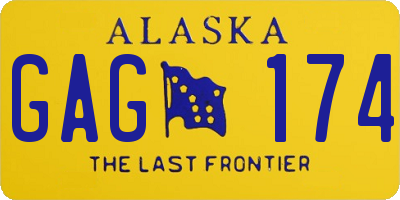 AK license plate GAG174