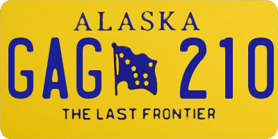 AK license plate GAG210